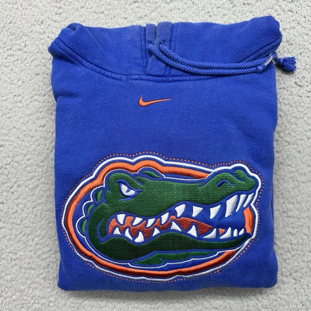 Nike H7TRG Size Medium Florida Gators Blue Hoodie 00014298XFG1 Hooded Sweatshirt